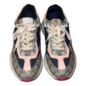 Gucci Women's Sneakers - Pink, Navy, and Beige Make me an offer!! XOXO